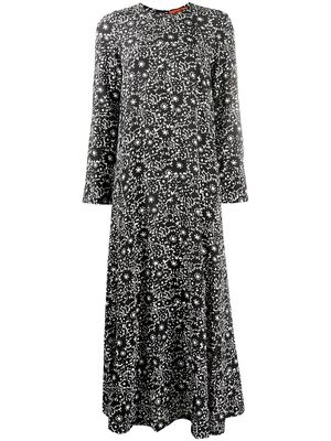 colville floral print silk maxi dress - Black