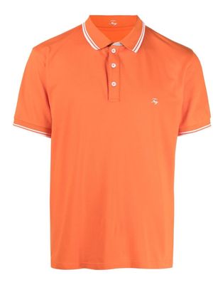 Fay logo-embroidered polo shirt - Orange