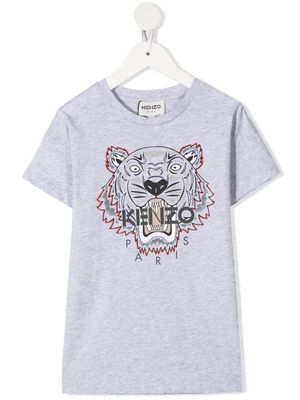 Kenzo Kids Tiger organic cotton T-shirt - Grey
