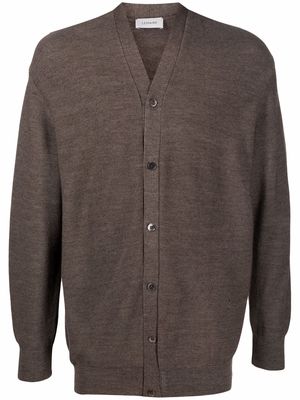 Lemaire v-neck fine knit cardigan - Brown