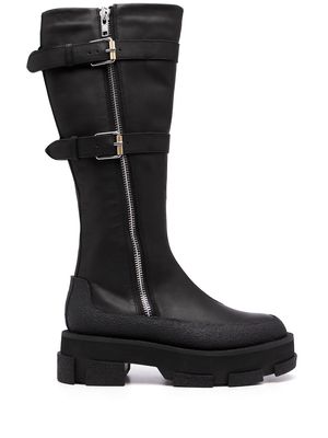 Dion Lee Gao buckled mid-calf boots - Black