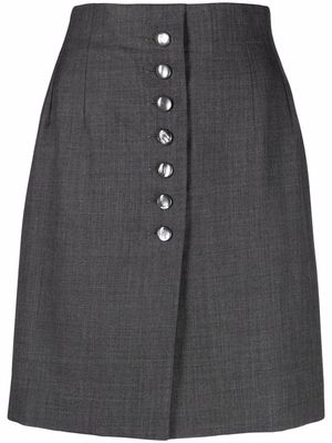 Christian Dior 1990s front-button mini-skirt - Grey
