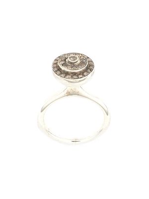 Rosa Maria crystal-embellished ring - Silver