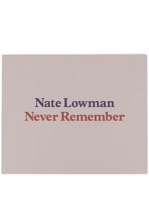 Rizzoli Nate Lowman Never Remember Book - Grey