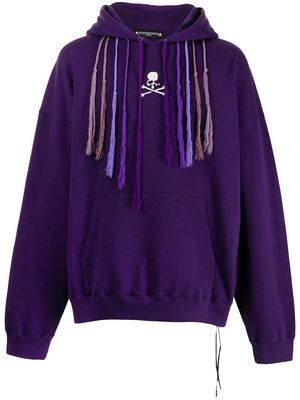 Mastermind World logo-print drawstring hoodie - Purple