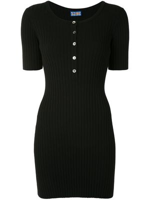 Lhd ribbed-knit mini dress - Black