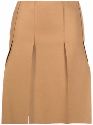 Dsquared2 pleated slit-detail skirt - Neutrals