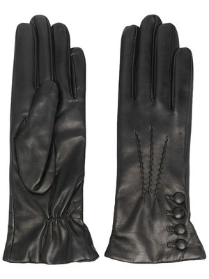 DENTS Evelyn cashmere-lined leather gloves - Black