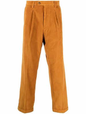 Baracuta corduroy straight-leg trousers - Yellow