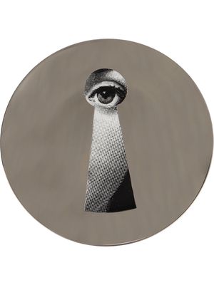 Fornasetti keyhole T&V wall plate - Grey