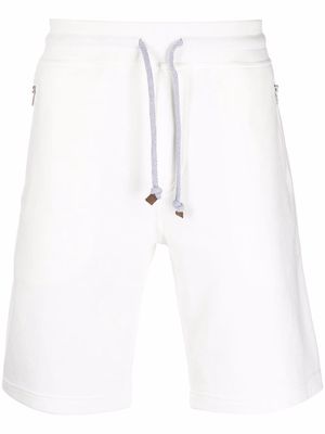 Brunello Cucinelli drawstring track shorts - White