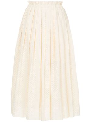 Onefifteen knitted midi skirt - Neutrals