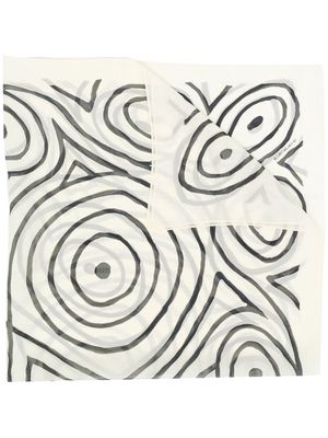 10 CORSO COMO abstract-print scarf - White