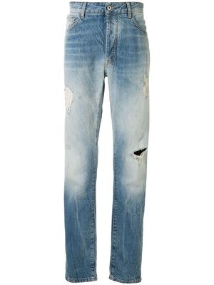Marcelo Burlon County of Milan ripped regular-fit denim jeans - Blue