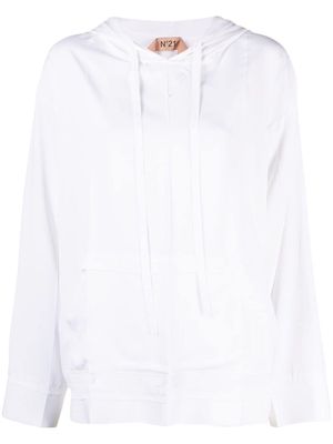 Nº21 drop-shoulder hoodie - White