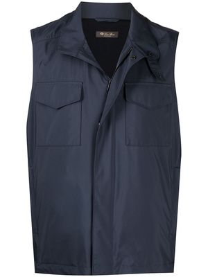 Loro Piana zip-fastening sleeveless jacket - Blue