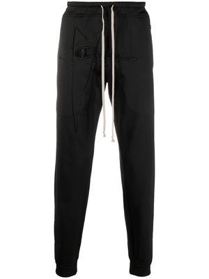 Rick Owens X Champion embroidered-logo trousers - Black