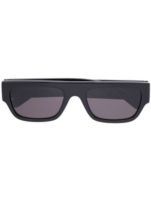 Stella McCartney Eyewear rhinestone logo rectangular-frame sunglasses - Black