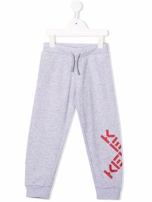 Kenzo Kids logo-print track pants - Grey
