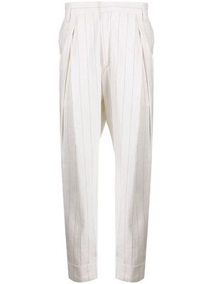 Ann Demeulemeester cropped pleated trousers - Neutrals