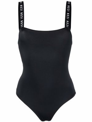 Dsquared2 Icon-print trim swimsuit - Black