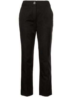 SHIATZY CHEN wool-silk slim fit trousers - Black