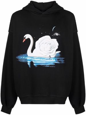 MISBHV swan-print hoodie - Black
