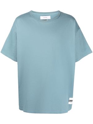 Facetasm logo-patch oversize T-shirt - Blue