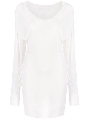 Dion Lee fine-knit panelled minidress - White