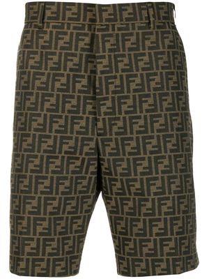 Fendi FF logo shorts - Brown