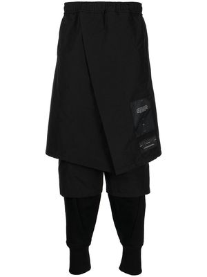 Julius deconstructed layered trousers - Black