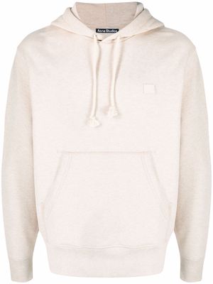 Acne Studios patch-detail cotton hoodie - Neutrals