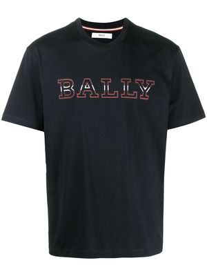 Bally applique logo cotton T-shirt - Blue