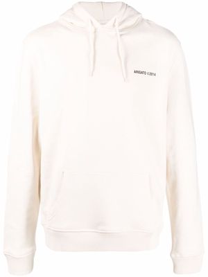 Axel Arigato logo-print organic cotton hoodie - Neutrals