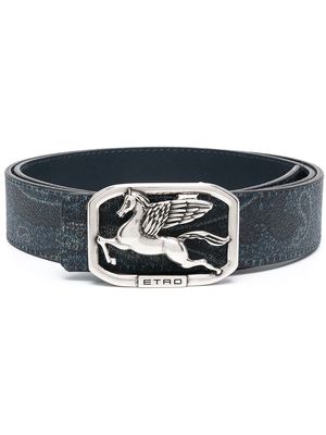 ETRO logo-buckle belt - Blue