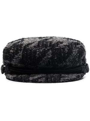 Maison Michel Abby tweed baker boy hat - Black