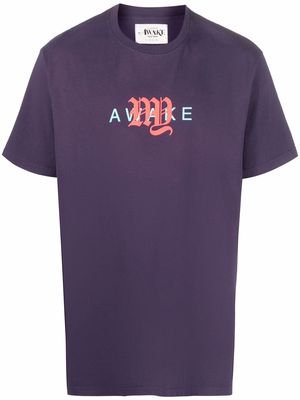 Awake NY embroidered-design short-sleeve T-shirt - Purple