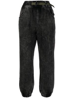 izzue straight-leg cropped jeans - Black