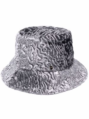 Flapper textured metallic bucket hat - Grey