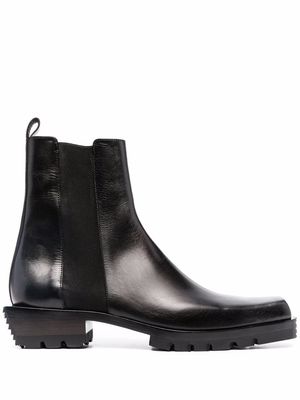 Cesare Paciotti sculpted-heel leather Chelsea boots - Black