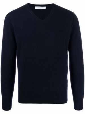 Cruciani V-neck cashmere jumper - Blue