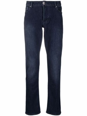 Emporio Armani slim-fit faded jeans - Blue