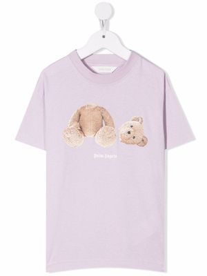 Palm Angels Kids Bear print T-shirt - Purple