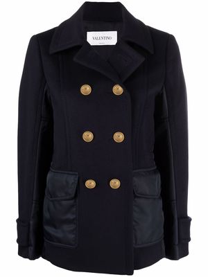 Valentino double-breasted coat - Blue