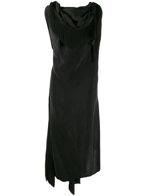 Aganovich draped neckline dress - Black