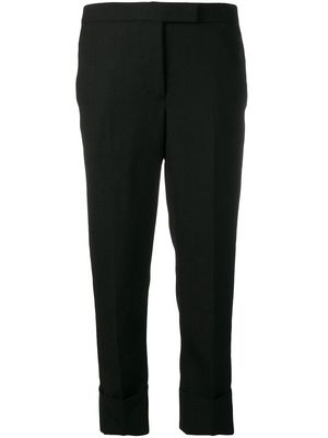 Thom Browne tuxedo stripe backstrap trousers - Black