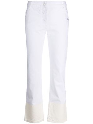 Off-White contrast hem mid-rise jeans