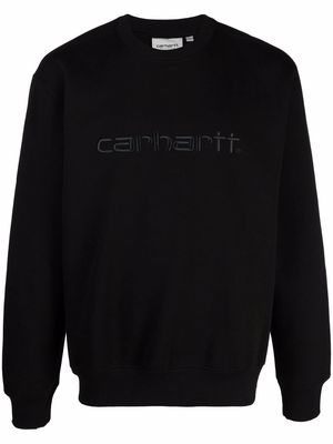 Carhartt WIP logo-print crew neck sweatshirt - Black