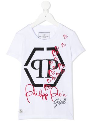 Philipp Plein Junior logo-print T-shirt - White