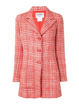 Chanel Pre-Owned 1997 check tailored coat